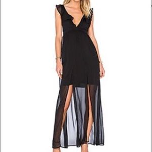The Jetset Diaries Black “Tanlines” Maxi Dress